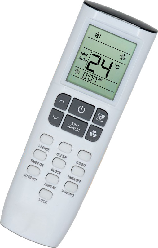 Xeovox Godrej Inverter ac remote 5-In-1 godrej ac remote R21w1 5-In-1 EI 12TINV3R32-GWA eon inverter Split ac 1.5 ton Godrej Remote Controller(White)