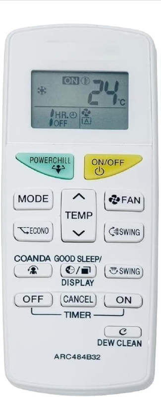 Electvision Original Ac remote control Daikin Remote Controller(White)