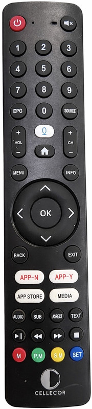 J.K. WEBSHOP Remote Control for Cellecor Smart TV E-40V (Without Voice) (Exactly Same Remote Will Only Work) Remote Controller(Black)