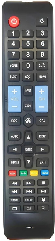 Mi Redmi Remote (Pack of 2) 4A LCD LED Smart TV Remote Control Compatible for Smart TV MI Remote Controller(Black)
