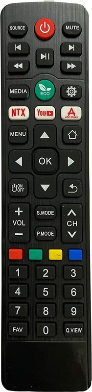 NixGlobal M61 LED500 Remote Compatible with CROMA/JVC/ESTON/VISE/AKAI 4K SMART LED LCD TV Remote Controller(Black)