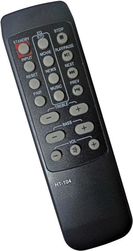 EHOP HT-104 Compatible Home Theater System Remote Control for MarQ Soundbar MARQ Remote Controller(Black)
