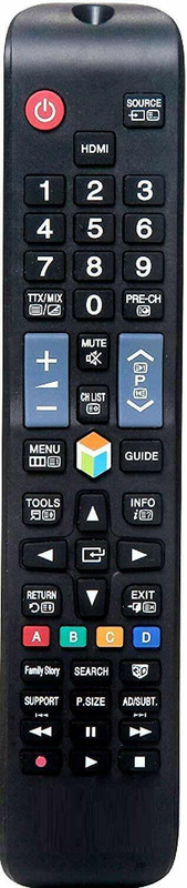 Kpdp Television Remote Compatible with  Smart LED/LCD/HD TV Remote Control Samsung Remote Controller(Black)