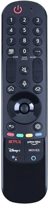Hybite Magic Voice Remote Compatible MR21GA for LG 4K Smart OLED 2021 model Remote with Bluetooth voice command Google Assistant and Alexa - Pairing Must! Lg magic Remote Controller(Black)