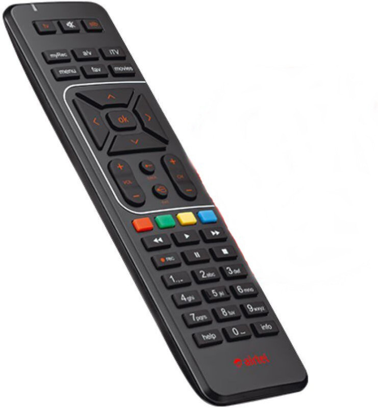 Airtel 100% ORIGINAL Universal (CHECK IMAGES BEFORE PURCHASE) Airtel DTH Remote Controller(Black)