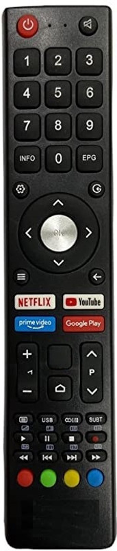 HDF Replacement Remote Compatible for BPL,Motorola,Nokia & Itel Smart TV with Pairing Compatible for BPL LED TV - SG657 BPL,Motorola,Nokia & Itel Non-Voice & Google Assistant Not Supported Remote Controller(Black)