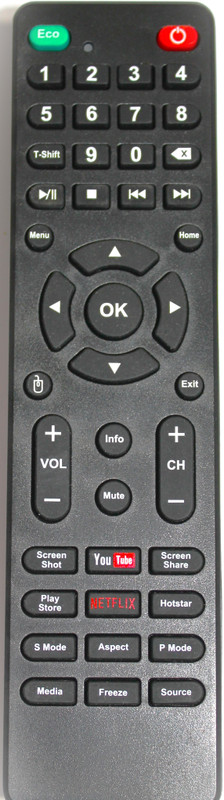 HDF Remote Control Compatible for MEPL,Mitsun,BPl,Akai,Sony,Intex Smart TV Remote Smart LED TV (398) Hom,Tree-View,Mepl,Deteal,Hotstar,Mitsun,BPL,Akai,Mitashi,Sony,Intex,True-Vision Remote Controller(Black)
