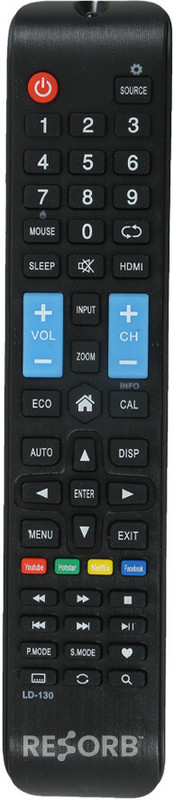 RESORB LED 323B BEETHOSOL non voice remote for Beethosol, Chinese non brand smart LED / LCD TV Remote Controller(Black)
