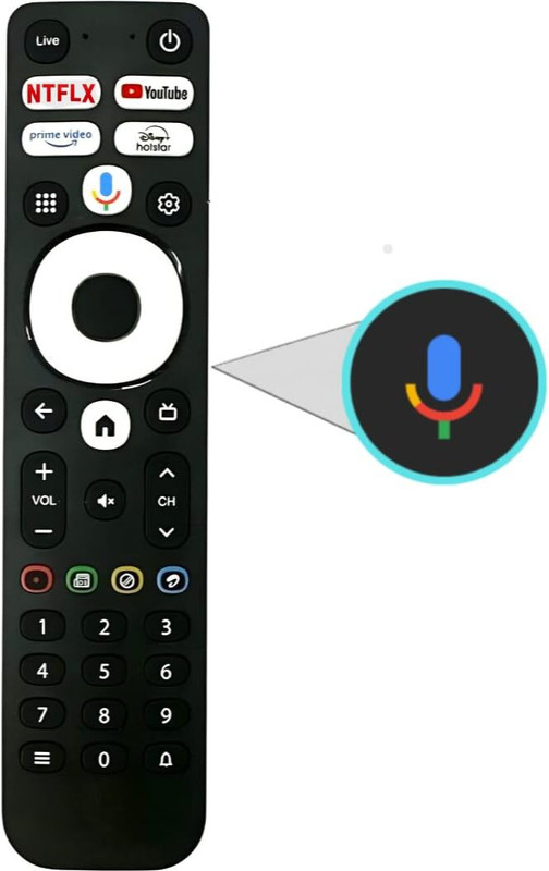 Hybite Voice Remote Compatible with AIR-TEL XS TREAM TV IPTV OTT Box Voice Remote (Exactly Same Remote Will Only Work) Airtel Xstream Voice Remote Controller(Black)