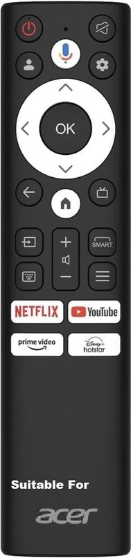 SANDYY Remote Control Compatible (without Voice) Acer Smart Led Tv Remote Controller(Black)