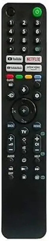 qlecy Sony TV RMF-TX520p Compatible with Sony Smart Tv with Voice Command Bluetooth Sony Tv Remote Controller(Black)