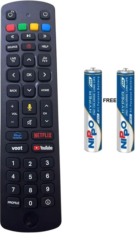 arhan Jio Remote for Fiber Set Top Box with Bluetooth Voice Command Match JIO TV REMOTE Remote Controller(Black)