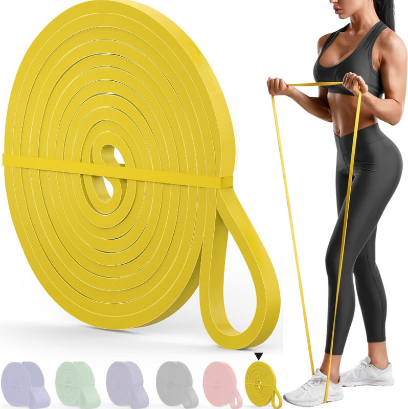 XFYT 5-15 Lbs Thin Thera Bands for Stretching , Physio & Exercises | Light Resistance Tube(Yellow)