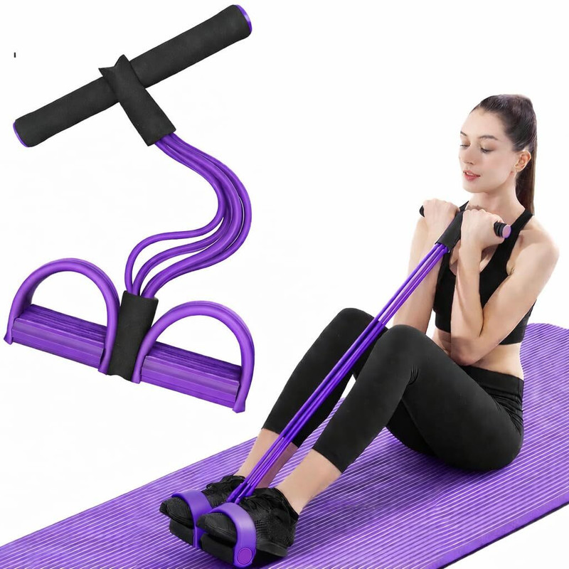 pranzo Pull Reducer Tummy Trimmer Band with Pedal Full Body Workout Gym Tool Ab Exerciser(Multicolor)