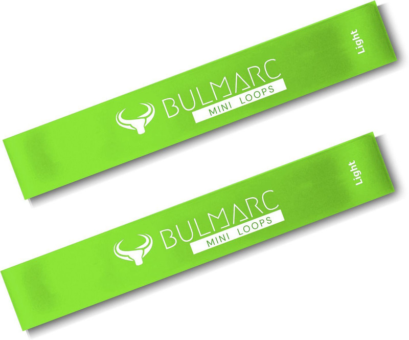 Bulmarc Set of 2 Light Resistance Bands (30 - 55 lbs) Resistance Tube(Light Resistance Band (Set of 2 - Green))