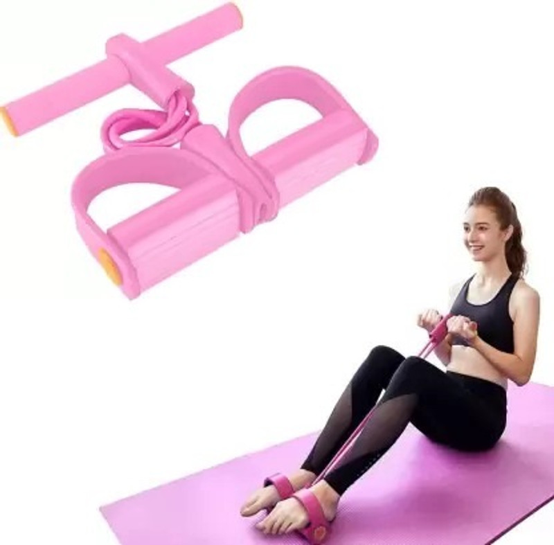 ShopiMoz Pedal Tummy Trimmer Waistline Fat Reducer for Women and Men (Pull Reducer) Resistance Tube(Multicolor)