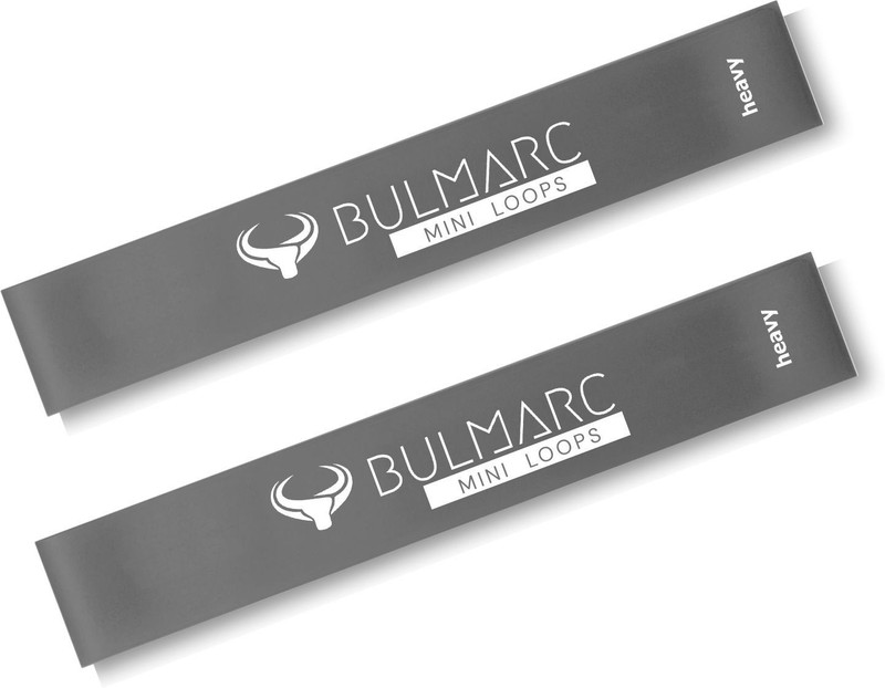 Bulmarc Set of 2 Heavy Resistance Bands (55 - 80 lbs) Resistance Tube(Heavy Resistance Band (Set of 2 - Grey))