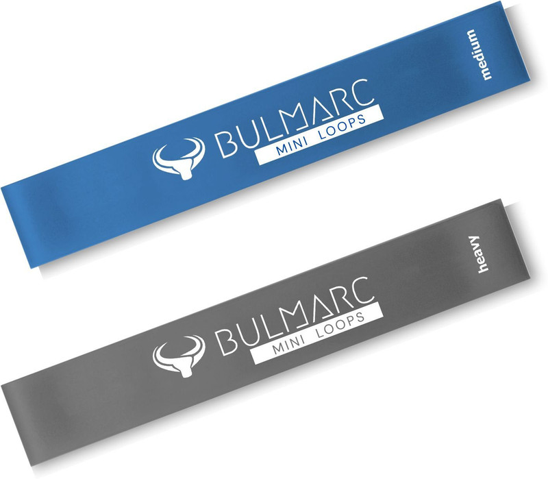 Bulmarc Medium and Heavy Resistance Loop Band Resistance Tube(Blue, Grey)