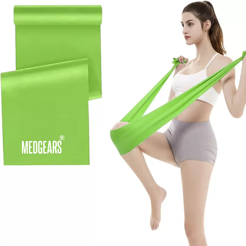 MEDGEARS Resistance Band for Beginner Light Exercise Band–5 Feet Each Latex Free Rubber Fitness Band(Pack of 1)