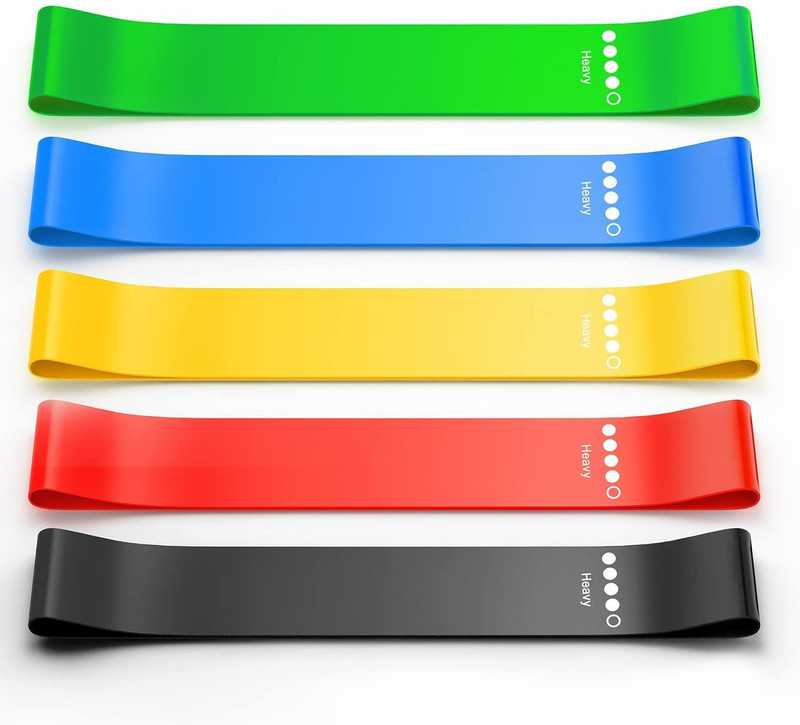 NS WORLD Resistance Bands Mini Loop (Set of 5) (Carry Bag Included) Fitness Band(Pack of 5)