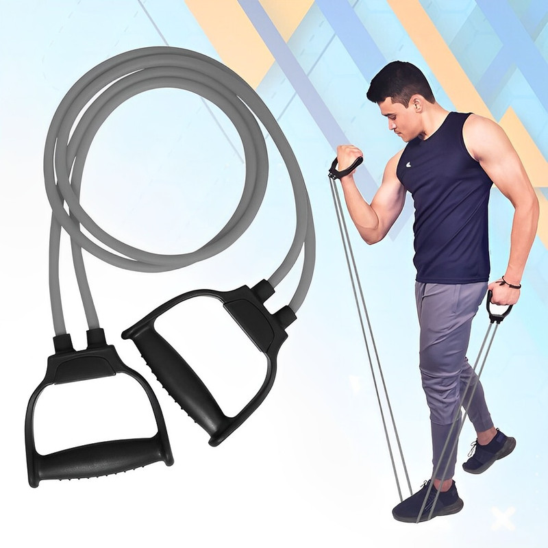 Zordik Double Toning Tube Heavy Quality resistance Natural Rubber Toning Tube Ab Exerciser(Multicolor)