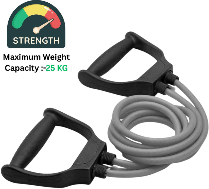Shopeleven Resistant tube toning tube resistant band full body fitness exerciser rope Resistance Tube(Multicolor)