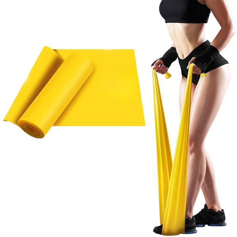 Vinhi Natural Rubber Yoga Resistance Band - 1.5 Meters Therapy Band Resistance Tube(YELLO)