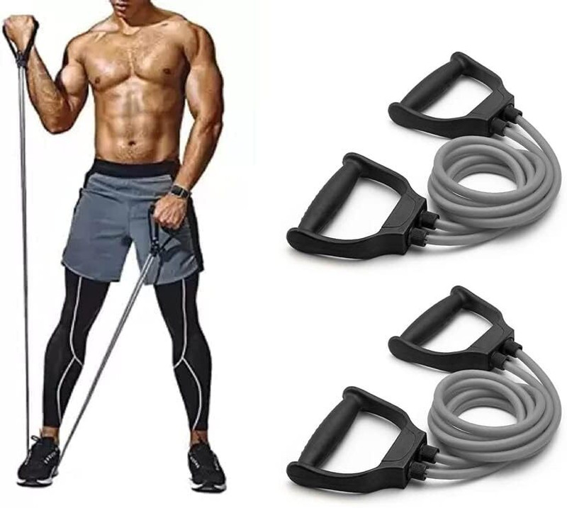 laxmi traders Double-Grey-Rope Rubber Double Rope Rubber Tuning Tube (Grey) Resistance Tube(Grey)