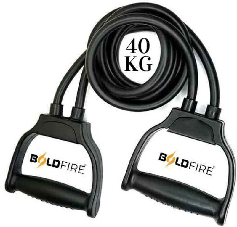 BoldFire Double Toning Tube,Exercise & Stretching Resistance Band for Men & Women Resistance Tube(Multicolor)