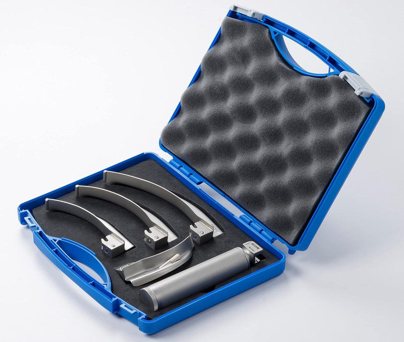 SA OPHTHALMIC Laryngoscope Standard Conventional LED Set with MAC 1,2,3 & 4 Blades with Case Battery Operated Retinoscope
