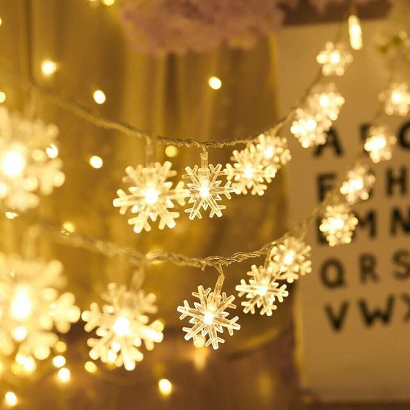 Trendx 14 LEDs 3 m Yellow Steady Snow Flake Rice Lights(Pack of 1)