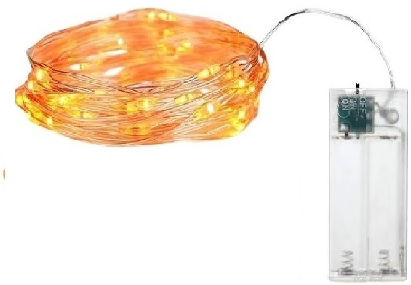 Crompton 100 LEDs 10 m Yellow Steady String Rice Lights(Pack of 2)