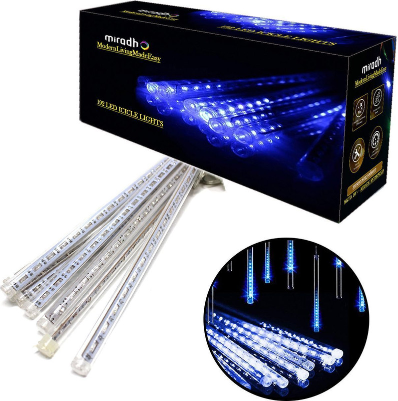 MIRADH 192 LEDs 0.5 m Blue Steady, Flickering Water Drop Rice Lights(Pack of 1)