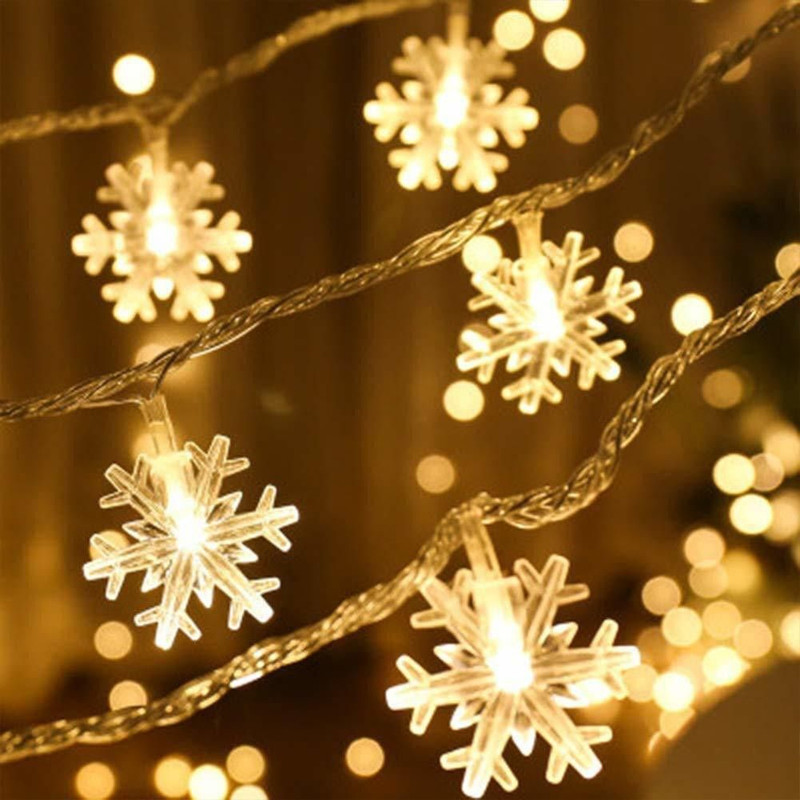 QUACE 16 LEDs 3 m Yellow Steady Snow Flake Rice Lights(Pack of 1)