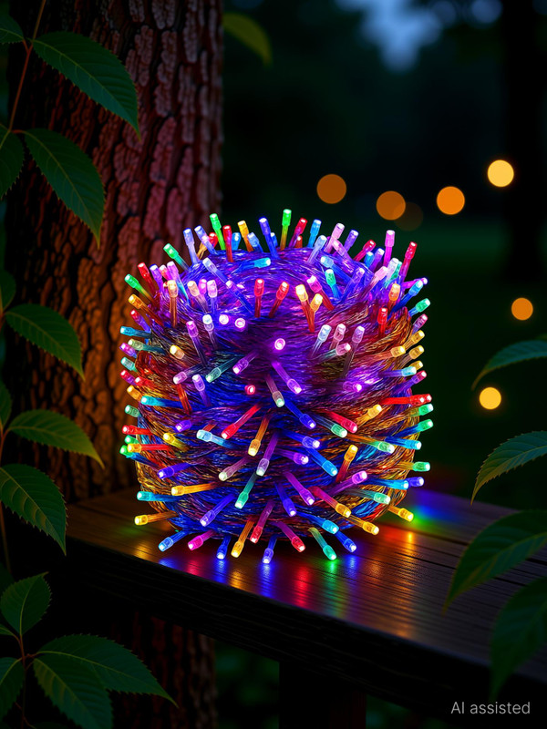 Glowhere 600 LEDs 100 m Multicolor Color Changing Bulb Rice Lights(Pack of 1)