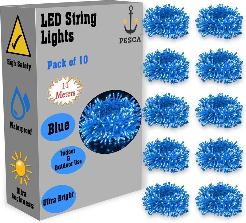 PESCA 40 LEDs 11 m Multicolor Steady String Rice Blue