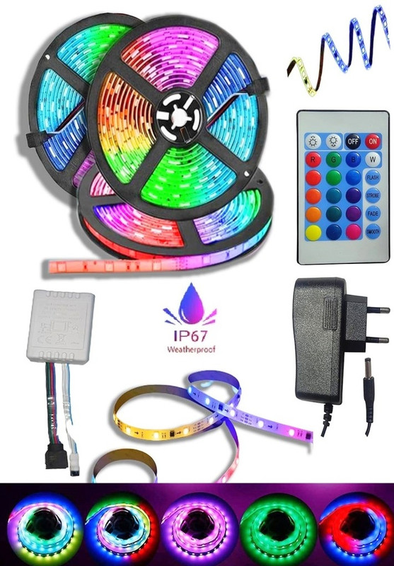 BALRAMA RGB LED Light Strip Gift Pack Color Changing Rope Lights with IR Remote Adaptor Combo Set Designed for Gaming(Multicolor)