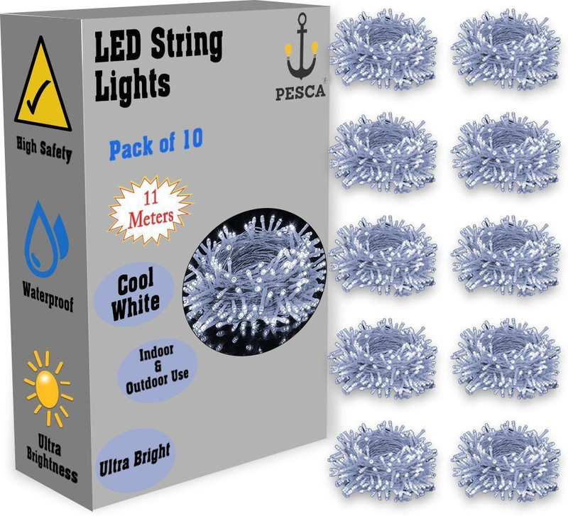 PESCA 40 LEDs 11 m Multicolor Steady String Rice White