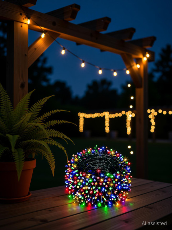 LACT ENTERPRISE 160 LEDs 44.58 m Multicolor Flickering String Rice Lights(Pack of 1)