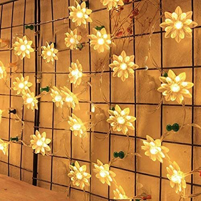 One Trade India 16 LEDs 3.02 m Yellow Steady Flower Rice Lights(Pack of 1)