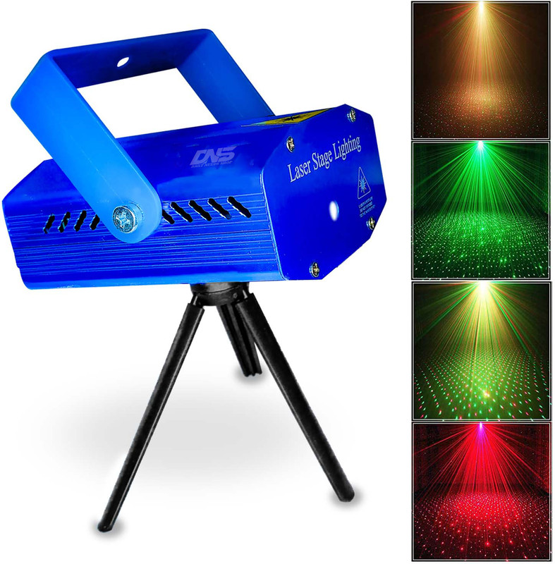 Daily Needs Shop LED Disco 12 Modes Combinations Voice Activated Stage Projector Laser Lights(650 nm, Red, Blue, Green)