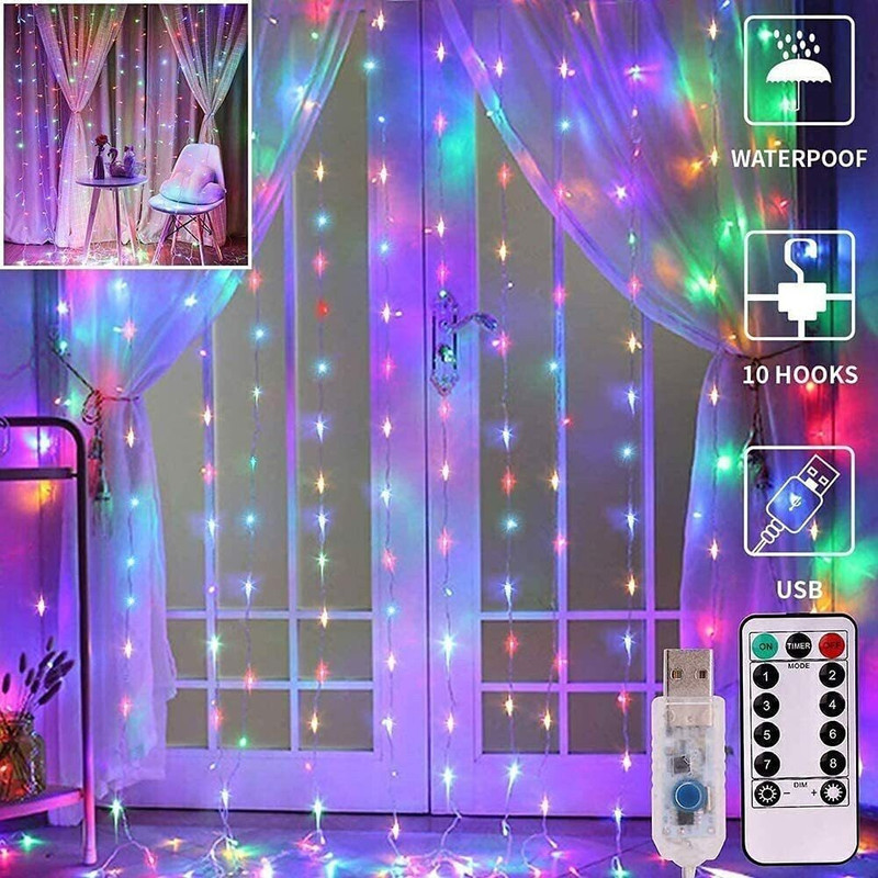 Tip 'n' Top 180 LEDs 3 m Multicolor Flickering Net/Mesh Rice Lights(Pack of 1)
