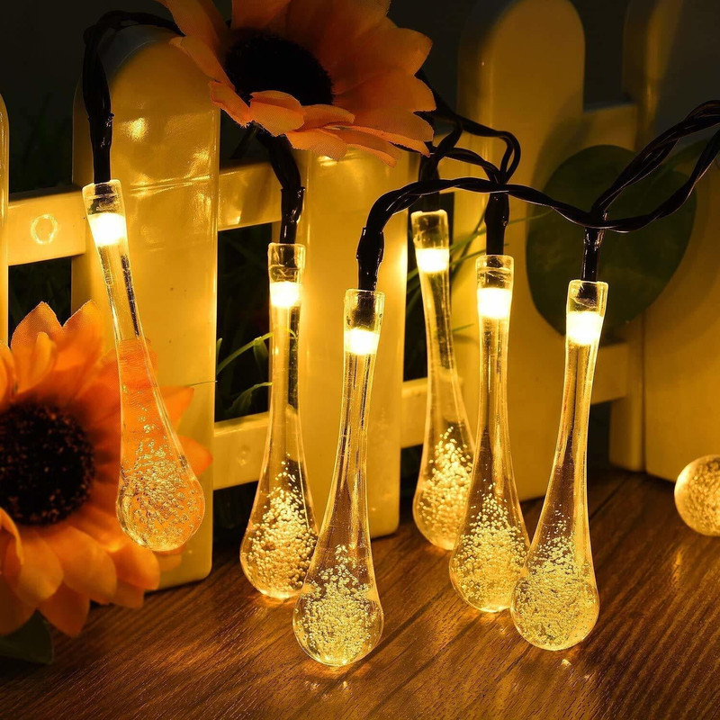 MANSAA® 50 LEDs 5 m Yellow Steady Water Drop Rice Lights(Pack of 1)