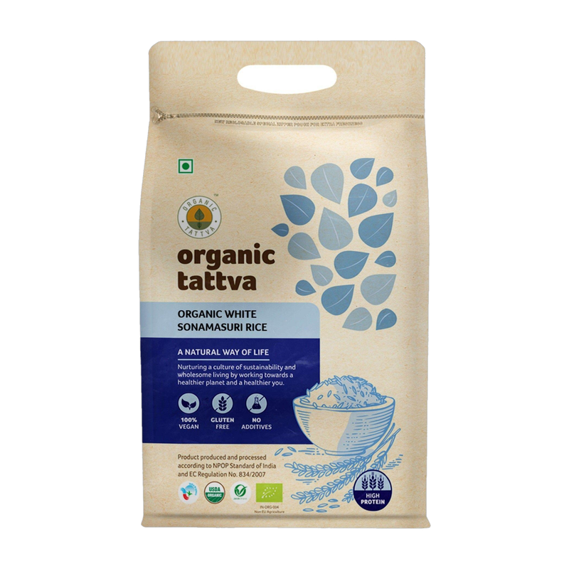 Organic Tattva Sona Masoori Rice (Raw)(5 kg)