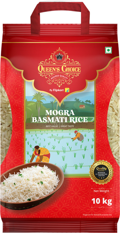 Queen's Choice MOGRA BROKEN Basmati Rice by Flipkart Grocery(10 kg)