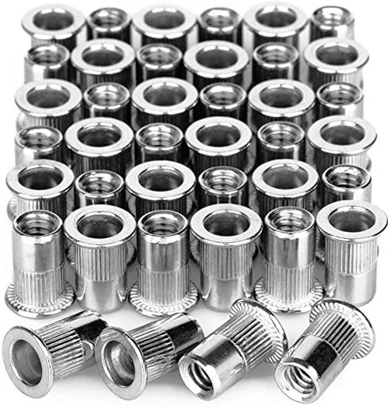 Themujtaba Rivet Nut Zinc Plated (M5) Flat Head Rivet(Carbon Steel)