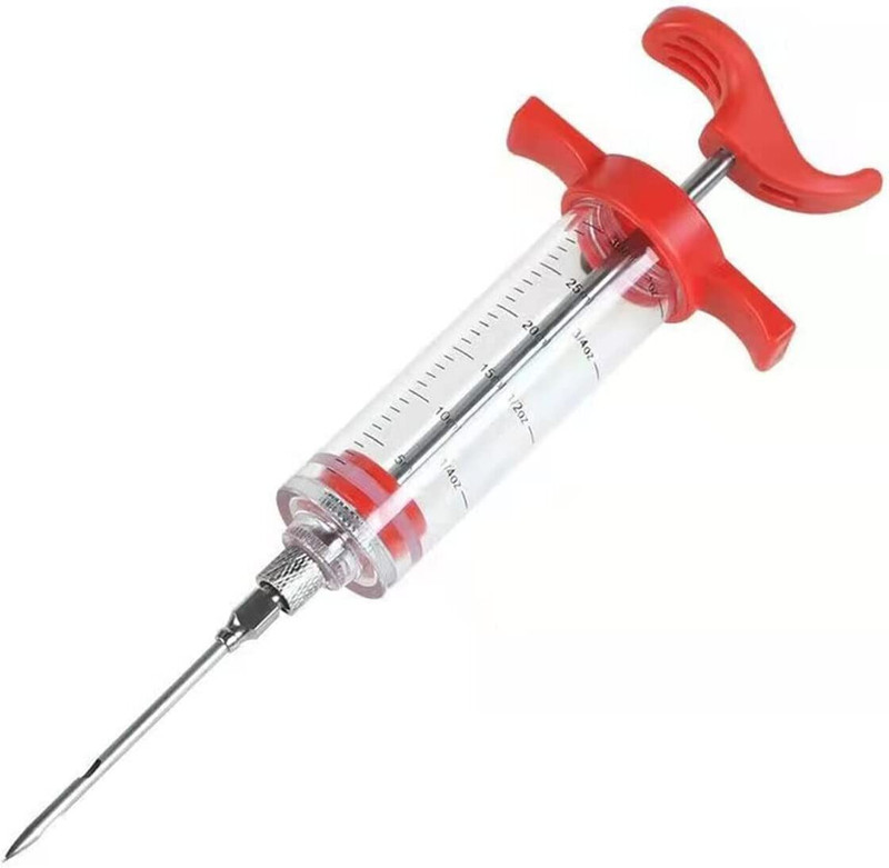 DKWIN Premium Meat Injector Syringe Kit with 3 Needles Fillings BBQ Injector(Pack of 3)