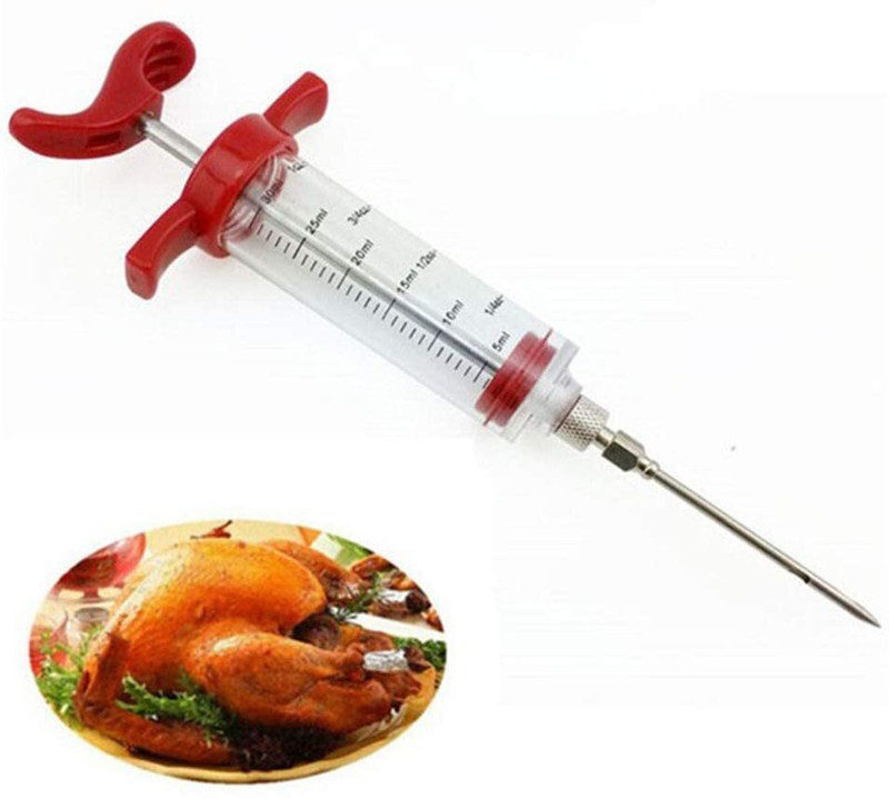 SeaRegal Meat Injector Syringe 50 ML - 3 Marinade Injector Needles for BBQ Grill Butter balling, Roast Juices, Smoking, Pot Roast BBQ Injector(Pack of 3)