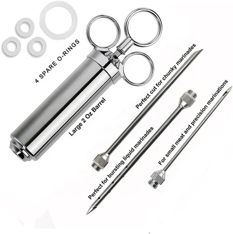 UVARI STEEL BBQ NEEDLE Roast Juices BBQ Injector (Pack of 3) Roast Juices BBQ Injector(Pack of 3)