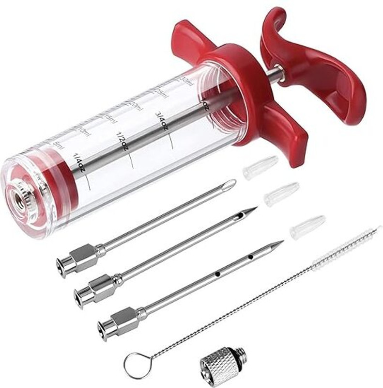clicklance Kitchen Injector for Meat,Injector Syringe with Scales for Restaurant Hotel Home Fillings Seasoning Injector(Pack of 3)